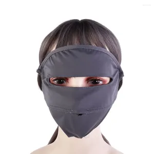 Sciarpe Copri viso Protezione solare Velo Tinta unita Anti-UV Maschera da guida Donna Cappelli da sole Gini Estate