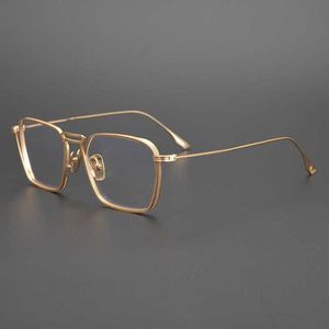 fashion Japanese box pure titanium ultra-light eyeglass frame short-sighted mirror hand-made matte temperament full-frame fashion for men