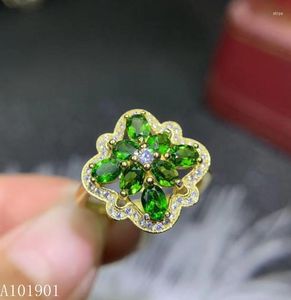 حلقات الكتلة kjjeaxcmy مجوهرات فاخرة 925 نقية الفضة النقية اطلاقى diopside gemstone gemstone repling اكتشاف الدعم