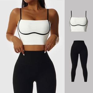 Yoga kläder Yoga Set 2 Piece Gym Set Womens Outfits för Fitness Women Sport Sport Bh Leggings Women Tracksuit Workout Clothes 230404