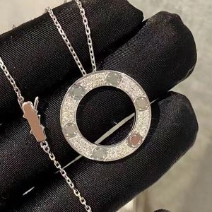 Colares de amor de moda colar de pingente de prata dourado 316l aço inoxidável jóias de jóias de jóias diamante com prata de prata rosa aniversário presente