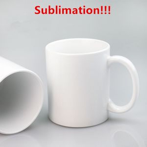 11oz White Sublimation Mugs Blank Ceramic Mugs Ceramic Coffee Mugs Sublimation Blanks Classic Cup for Coffee Milk Hot Cocoa Tea for DIY