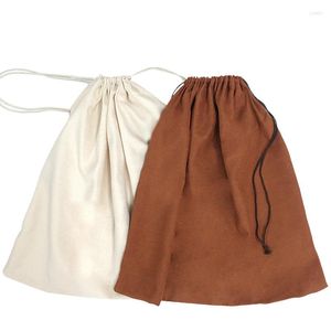 Storage Bags Bag Finishing Protective Suede Wholesale Dust Deerskin Luxury Bundle Leather Drawstring Soft