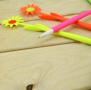 1PCS Little Flower Student Gel Pen Black Signature Fountain Fun Spiation