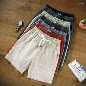 Men's Shorts 2023 Summer Solid Color Lace Up Thin Breathable Short Pants Loose Fashion Casual Male Beach Wear M-4Xl