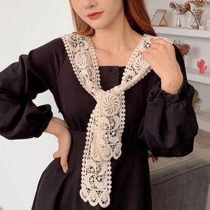 Scarves Fashion Lace Chiffon Doll Fake Collar Ladies Shawl Wrap Removable Detachable Embroidered False Clothes Accessory