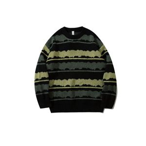 Camisolas masculinos harajuku jumper vintage listrado ugly sweater stretwear masculino masculino superdimensionado punk knitwear video vovô