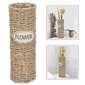 Vasos boho decorações de casamento simples vaso tecido rattan criativo flor desktop decorativo