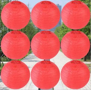 Christmas Decorations 10 Pieces 8 Inch 20cm Red Chinese Paper Lanterns Round Hanging Balloon For Wedding Party