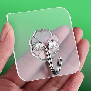 Hooks Kitchen Hangers Self Adhesive Towel Bathroom Transparent Wall Hanging Self-Adhesive Stickers Door Small Hook