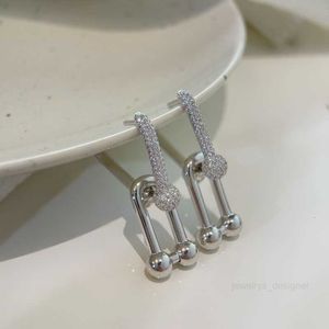 Designer Earring top quality 925 silver hard wear dangle rhinestone earrings for women big size