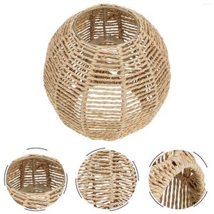 Pendant Lamps 2 Pcs Light Shades Table Lamp Artificial Rattan Lampshade Simulated Ceiling Cover Dining Room Imitation Rope Woven