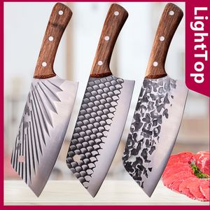 Handmade Forged Kitchen Knife Chopping Knife Slicing Knife Chef Knife Professional Meat Cleaver Cooking Tools Boning Knives keep away from children