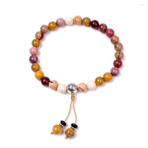 Strang Mookait Naturstein 27 Perlen Mala Meditation Gebet Angst Armband Anti Stress Fidget Armreif Handgemachter Schmuck