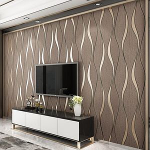 Striped 3D Wallpaper - Modern Living Room TV Wall Decor, 2024