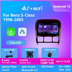 Benz s 1999-2007 için Android Araba Videosu GPS Navigasyon Audio Bluetooth DVD Player