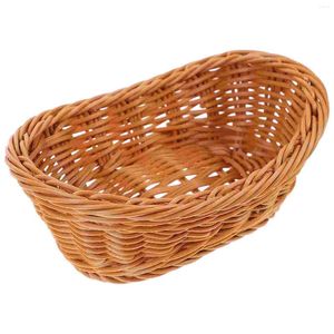 Dinnerware Sets Woven Basket Hand Storage Table Top Decor Multi-function Desktop Drawers Home Fruit Household Container Fruits