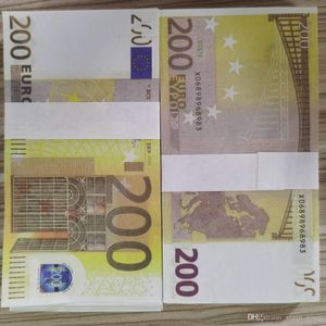 Prop Money Copy Family Banknote 200 US для игры Euros или стимуляции Game Paper Большинство Toy Kids Collection 02 100pcs/Pack BPIIH
