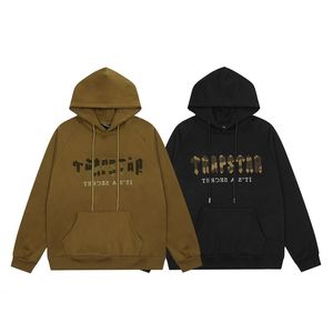 Mens hoodies kadınlar kapüşonlu kamuflaj renkli harfler rahat çift baskılı kadife kapüşonlu kazak