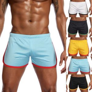 Herren-Shorts und Mesh-Sport-Leichtathletik-Nylon-Feldhose mit flachem Winkel