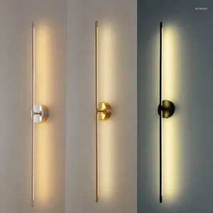 Wall Lamp Modern Simple Line Lamps Nordic Living Room Luxury Decor Led Light Creative Aisle Rotating Lam Sconce Lights