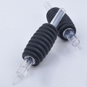 1 Zoll schwarze Tattoo-Einwegschläuche Großhandel Günstige 25-mm-Weichgummigriffe Premium-Tätowierschläuche mit klaren Spitzen ZZ