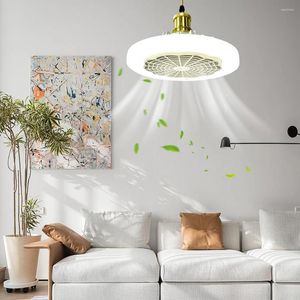 Pendant Lamps Ceiling Fan Light 3 Wind Speeds Lamp 2 Color Remote Control And Wall Button 30W For Bedroom/Kitchen/Study/Livingroom