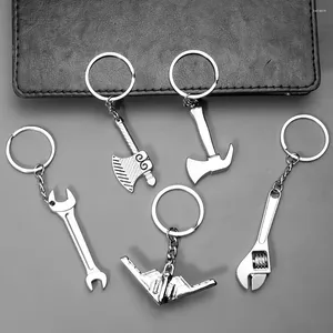 Nyckelringar Simuleringsverktyg Skrivnyckel Nyckelring Ax Hammer Key Ring Graduation Souvenir Bag Pendant Smycken Decoration Advertising Gift Kids Toy