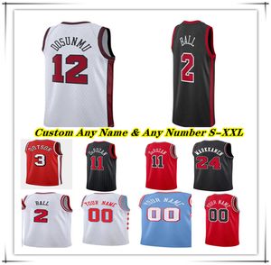 Printed DeMar DeRozan Chicago City Edition Basketball Jersey Zach LaVine Lonzo Ball Nikola Vucevic Coby White Alex Caruso Drummond 23 Michael 91 Rodman 33 Pippen