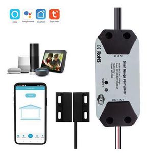 Управление приложением Tuya Wi -Fi Switch Smart Garage Gorge Controller Работа с Amazon Alexa Echo Google Home Smart Life Open Control No Hub Требуется Eu US UK Plug