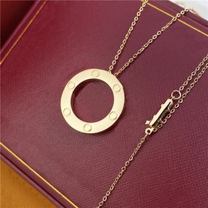 Women love necklace crystal pendant gold chain with pendant luxury necklaces designer jewelry high version diamond gold silver rose Wedding Anniversary necklace