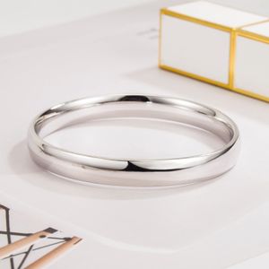 Pulseira artesanal italiana de prata esterlina 25-7/8mm pulseira brilhante para mulheres pulseira de prata original minimalista
