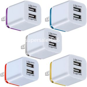 Höghastighetsväggladdare 5V 2.1A USB Power Adapter för iPhone 7 8 Plus x 11 12 13 14 Samsung Xiaomi LG Smart Plug S1