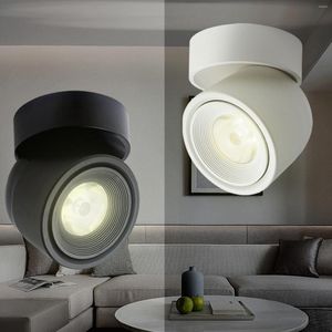 Światła sufitowe LED Downlight 360 stopni Regulowane nordyckie światło punktowe do salonu Hal Foyer salon