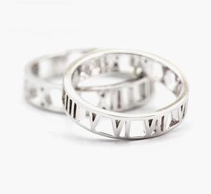 S925 argento sterling oro bianco numeri romani coppia anello vacanza in stile europeo digitale Hollowout moda accessori per giovani J21806326