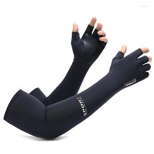 Fingerless Gloves Cool Men Women Arm Sleeve Running Cycling Sleeves Fishing Bike Sport Protective Warmers UV Protection Cover FA01