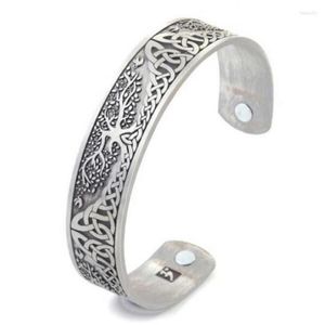 Bangle Viking Bracelet Celtic Knot Tree فتح الكفة القابلة للتعديل للنساء للرجال هدية المجوهرات القديمة