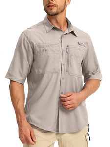 Mäns casual skjortor G Gradual Men's Upf 50 Short Sleeve Pfg Fishing Shirt 230404