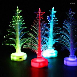 Juldekorationer LED Lysande träd färgglada färgförändringsfiberoptik kan ersätta batteriets gåva grossist