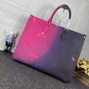 GM41 5A Onthego Totes Embossed DONNA borse di design di lusso Borse in pelle Borsa a tracolla messenger Borsa a tracolla Portafoglio zaino Monogrammi Arancione all'interno Fucsia