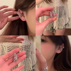Backs Earrings Fashion Punk Butterfly-Elf Ear Clip Designs Metal Wing Cuffs No-Piercing For Woman Girls Drop