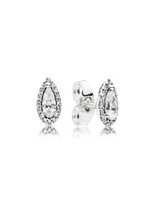 CZ Diamond Stud Earrings for Women Luxury Jewelry with box for 925 Sterling Silver Tear drop Wedding Earring Set6745152