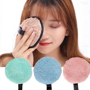 Spugne per il trucco 1PC Multicolor Cotton Micro Fiber Remover Sponge Pads Asciugamano per la pulizia del viso Soffio di polvere cosmetico Lavaggio del viso Strumenti detergenti