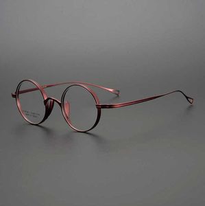 20% off for luxury designers Japanese collection John Lennon's same round frame Republic of China style pure titanium glasses ultra light small face height