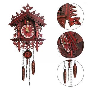 Zegary ścienne kukułka nowoczesna czarna las drewniana salon dom house dekoracje domowe ręczne węgiel z4d8