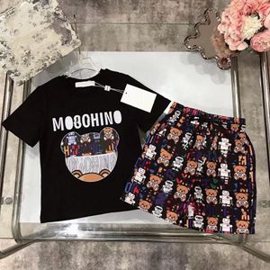 New Designer Mosch Style Childrens Clothing Sets For Summer Boys And Girls Sports Suit Baby Infant Short Sleeve Clothes Kids Set 2-12T