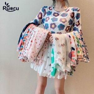 Женская футболка Ruoru Korean Style Kawaii Mesh Top под рубашкой Harajuku Эстетика милые женские топы