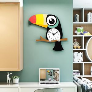 Relógios de parede Design moderno desenho animado Crianças Decoração de quartzo relógio silencioso Living Home Horloge Arrows