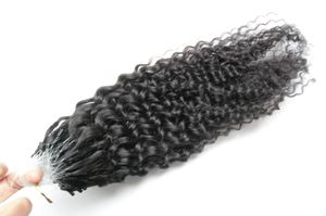 100g Micro Ring Hair Extensions Deep Curly 1Gstand 100pieces Machine Made Remy Micro Bead Hair Loop Human Hair4589857