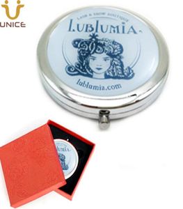 100pcslot Custom Your LOGOs Round Makeup Mirrors Gift Box Silver Make up Compact Mirror Customized Logo 7070mm Promotional Gif4628345